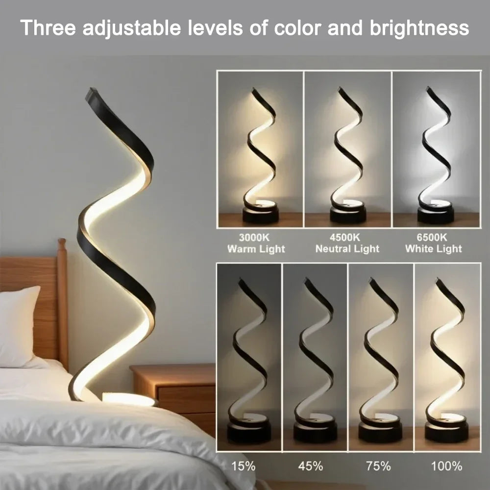 Lámpara LED Espiral Minimalista