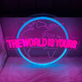 Neón LED "The World Is Yours" | Escultura 3D Decorativa