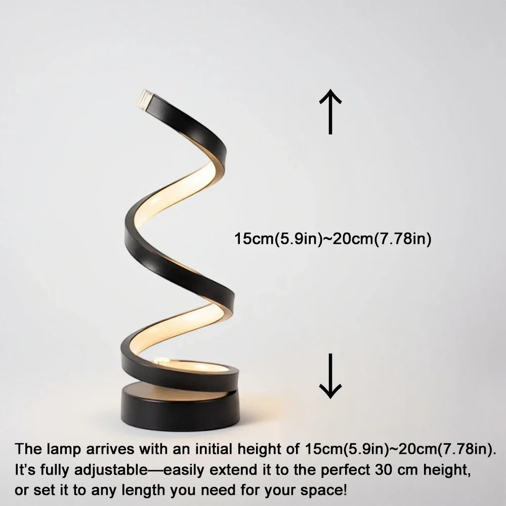 Lámpara LED Espiral Minimalista