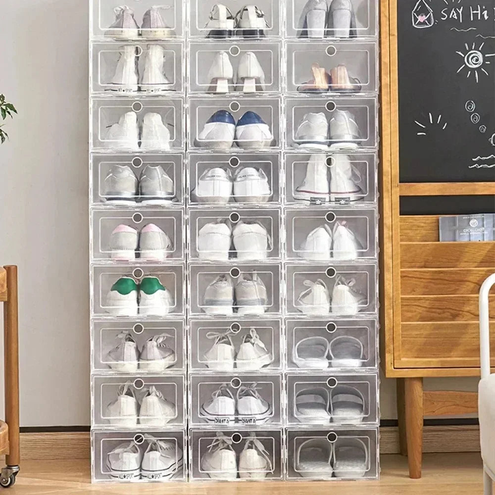 Cajas de Zapatos Transparentes Apilables | Pack de 6