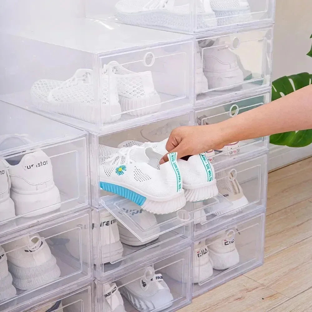 Cajas de Zapatos Transparentes Apilables | Pack de 6