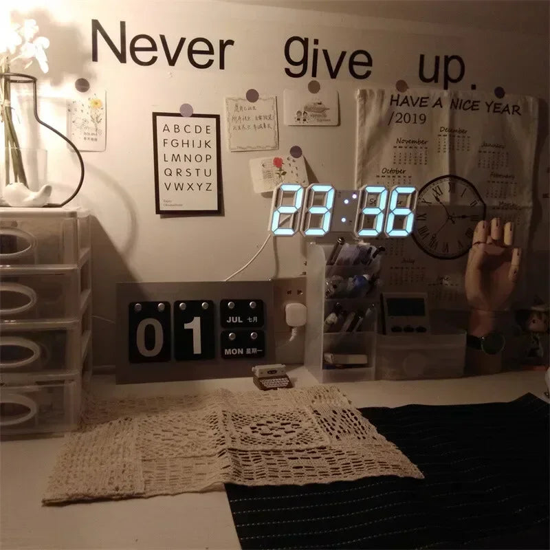 Reloj Digital LED 3D | Decoración Aesthetic para Habitación