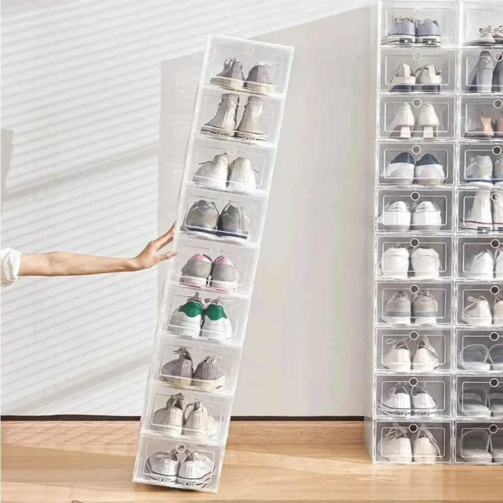 Cajas de Zapatos Transparentes Apilables | Pack de 6
