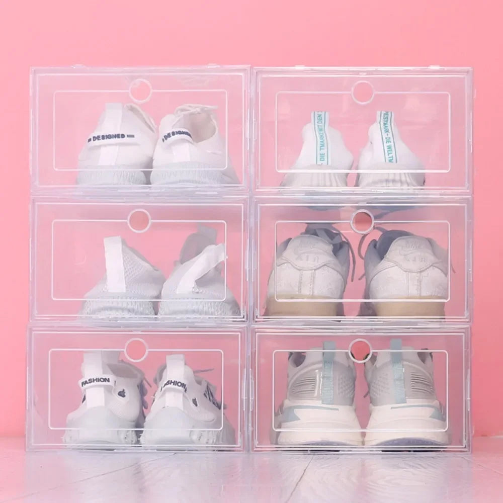 Cajas de Zapatos Transparentes Apilables | Pack de 6