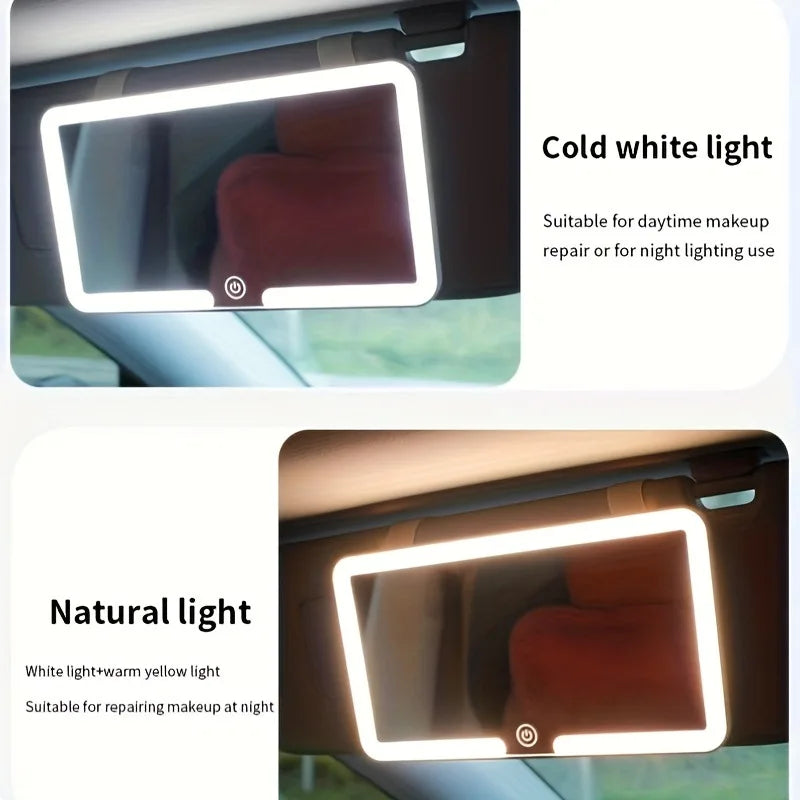 Espejo LED para Visera de Coche
